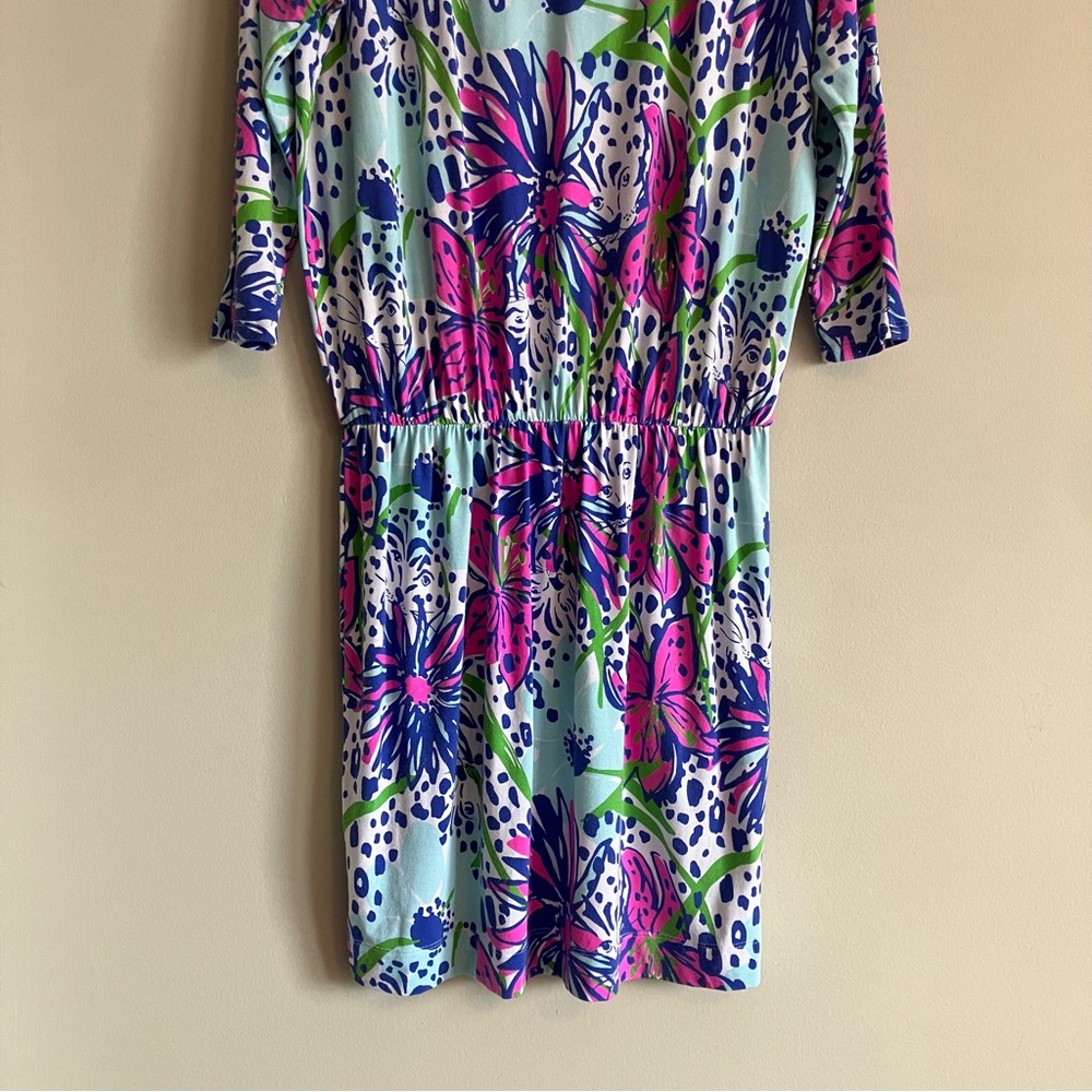 Lilly Pulitzer Cara Dress Dolman In the Garden Resort White Floral Multi S - Picture 4 of 12
